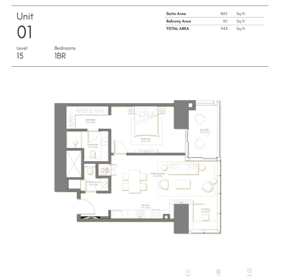  1 BR - Type A