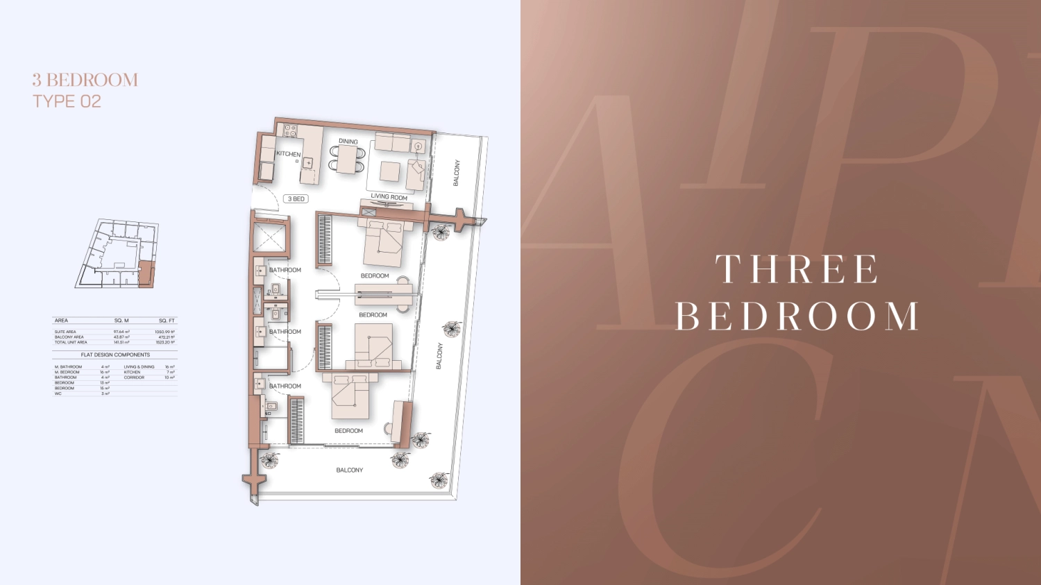  3 BR - Type A